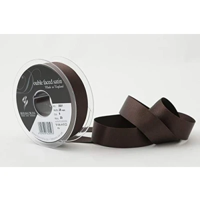 Image of Berisfords Double FACE Poly Satin Ribbon, Cuban, 25 mm