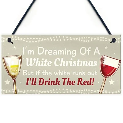 Image of RED OCEAN Novelty Bar Signs And Plaques Funny Wine Gifts For Women Alcohol Gift