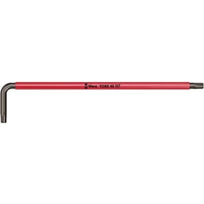 Image of Wera 967 SXL TORX® Holding Function Multicolour BlackLaser Long L Key, TX 40 x 224 mm, 05024479001 , Red