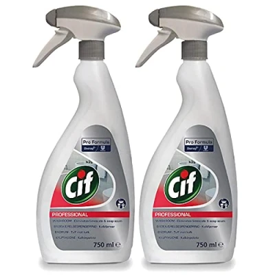 Image of 2 Pack of Cif Pro Formula Professional in 1 Washroom Cleaner with a long lasting fresh fragrance, 750ml