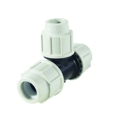 Image of Plasson Mechanical Compression (Line 7 Grey) Reducing Tee 50x25x50mm 073400050025