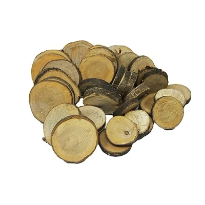 Image of Bright Ideas Natural Branch Offcuts Round, Wood, Small