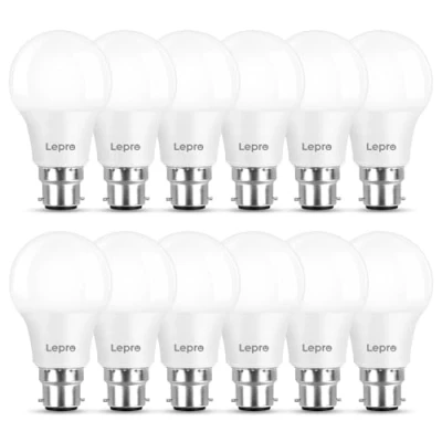 Image of Lepro Bayonet Light Bulbs 60W Equivalent, Warm White 2700K, 8.5W 806lm LED Bulb, B22 Bulbs, BC GLS Energy Saving Lightbulbs Bayonet, Non dimmable, Pack of 12