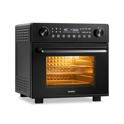 Image of VonShef Air Fryer Oven 18L 1500W Digital Countertop Convection with Rotisserie for Family, 14 in 1 Multi Function Airfryer Toaster Combo, Full Accessory Set, 60 Minute Timer
