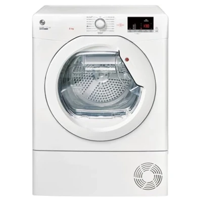 Image of Hoover HLEC8DE H Dry 300 8kg Condenser Tumble Dryer, Aquavision, White, Sensor dry, NFC