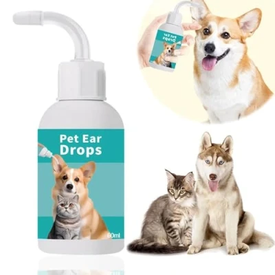 Image of Ear Mite Treatment for Dogs Cats, Care Dogs, Cleaner Provides Relief Yeast Infection Itching And Odours, Mites Built Up Wax Dirt, First Aid Antiseptic Cats