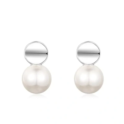 Image of YAXUN 925 Sterling Silver Pearl Earrings For Women Drop Stud Fashionable Jewellery Gifts Ladies Girls