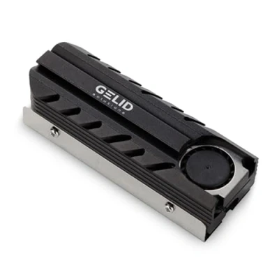 Image of Gelid Solutions Icecap Pro M.2 SSD Cooler, Fits All 2280 SSD, Active PWM Cooling Fan, 12000 RPM, 20x20x6mm, Black