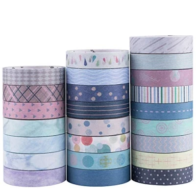 Image of Yubbaex Washi Tape, Decorative Tape Scrapbook Supplies for DIY, Craft, Gift Wrapping, (Basic Patterns)