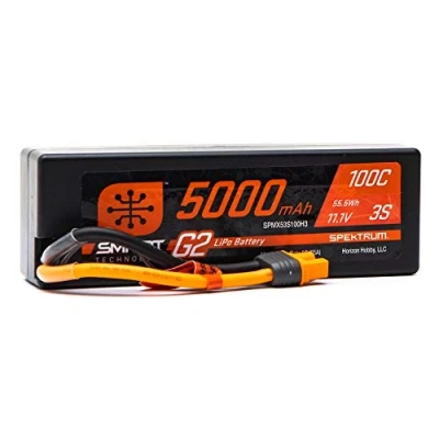 Image of Spektrum SPMX53S100H3 5000 mAh 3S 11.1 V Smart G2 Hard Case LiPo 100C IC3, Multi Coloured