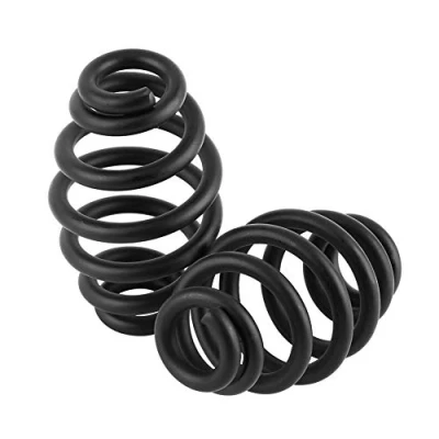 Image of Motorcycle Seat Spring, Bobber Solo Springs 1 Pair 3 Inch Steel Barrel Mounting fit Har ley Chopper Motorcycle(Matte Black)
