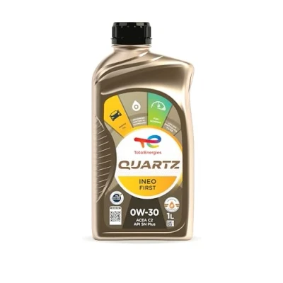 Image of TotalEnergies Quartz INEO First 0W30 Engine Oil Low SAPS Age Resistance Technology Fuel Economy Formula Advanced Synthetic Motor Lubricant 1L