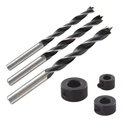 Image of wolfcraft wood Twist Drill Bit Set 6 Pcs. I 2730000 for restricted depth drilling joints