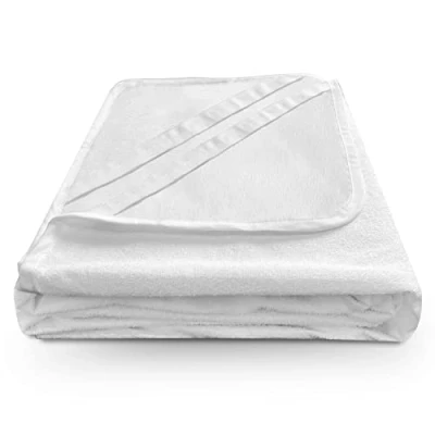 Image of Bedecor Breathable Waterproof Mattress Protector Cover with Corner Straps Terry Towelling, Cot Size (70x140cm)
