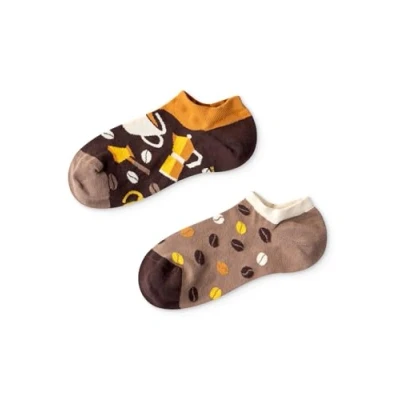 Image of Dedoles Unisex Socks for Women, Men &amp; Kids Cotton Funny Designs Football Bicycle Horses Plants Firefighter Gift Mismatched, Design: Coffee Beans, Colour: Brown, Size: 5 7.5 W / 6 8 M UK