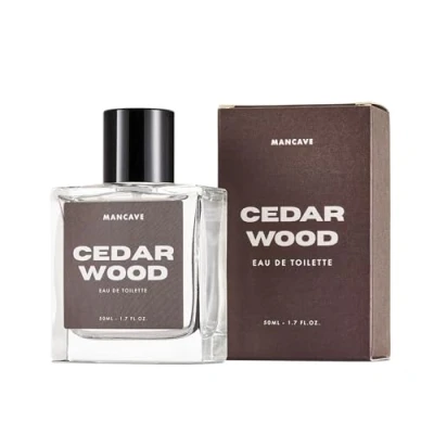 Image of ManCave Cedarwood Eau De Toilette for Men, 50ml, Woody Mens Perfume with Pine &amp; Rosemary, Aftershave Gift Him, UK Formulated EDT Fragrance
