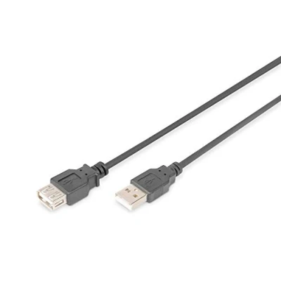 Image of DIGITUS 3m Length USB 2.0 A Male Female Extension Cable Black