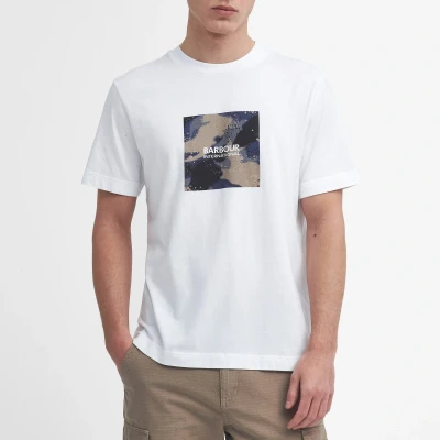 Image of Barbour International Graphic Print Cotton Jersey T Shirt S