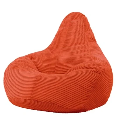 Image of icon Dalton Cord Recliner Bean Bag, Terracotta, Large Adult Bag Chair with Filling Included, Comfy Chair, Living Room Furniture, Bedroom Furniture