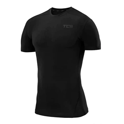 Image of TCA Boys&#039; Pro Performance Compression Base Layer Short Sleeve Thermal Top Black Stealth, 6 8 Years
