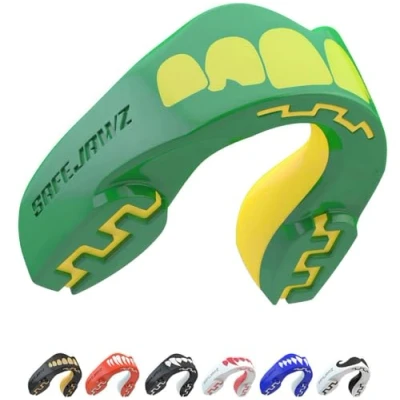 Image of SafeJawz Sports Mouthguard Dual Layer Premium Protection Adults and Junior Gum Shield with Case for Boxing, MMA, Rugby, Martial Arts, Judo All Contact