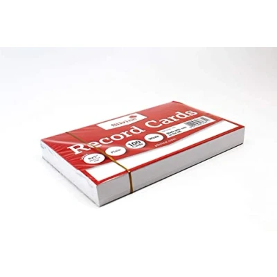 Image of Presentation &amp; Revision Plain 8x5&quot; Record Cards Pack(600) +(Pen Free)…
