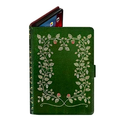 Image of Universal Book Look ipad, Kindle Fire and 7 to 10 Inch Tablet Case (Floral Green My (7 8 Size))