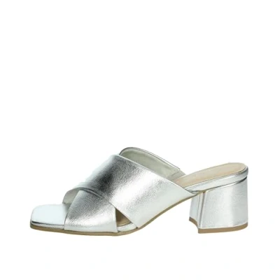 Image of Marco Tozzi Heeled mules, Women&#039;s, Size: 380, Silver shoes