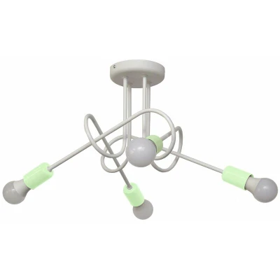 Image of Oxford Multi Arm Semi Flush Ceiling Light White, Minth 44cm