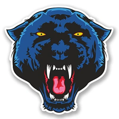 Image of 2 x 10cm Black Panther Sticker Car Bike Laptop Kindle Cat Lion Tiger Wild #5784 (10cm 10cm)