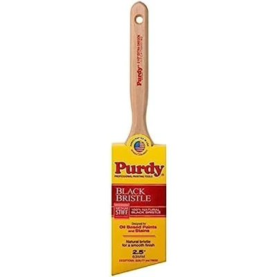Image of Purdy Black Extra Oregon Natural Bristle Brush Angle Sash, Blend, Multicolor, 2 1/2&quot;