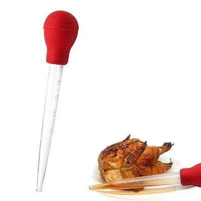 Image of Turkey Baster, Chicken Poultry Meat BBQ Baster Syringe Tube, Kitchen Cooking Tools Food Flavour (Random Color)