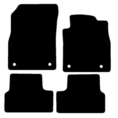 Image of Carsio Carpet Car Mats For Vauxhall Cascada 2013+ Onwards 4 Piece Set Tailored Fit Floor Mat Complete Accessory Black Custom Fitted All Weather, Anti Slip Backing &amp; Trim