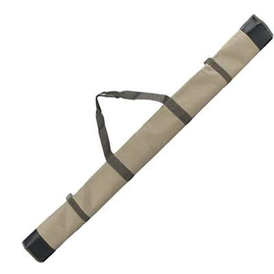 Image of Fishing Rod Bag, 1.3M Pole Storage Bag Foldable Carry Case Portable Organizer (Khaki) rods and accessories
