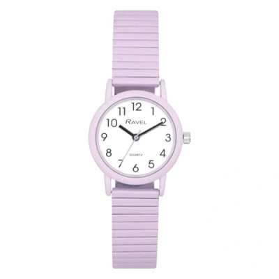 Image of Ravel Women&#039;s Pastel Coloured Fashion Watch on Expander Bracelet (27mm case) Analogue Quartz R0237.07.2 Purple