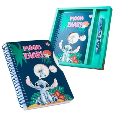 Image of Disney Stitch A5 Notebook and Pen Set, 3D Diary Stationery Set Kids Journal for Girls Diaries Toys