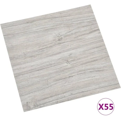 Image of vidaXL Self adhesive Flooring Planks 55 pcs PVC 5.11 m² Light Grey