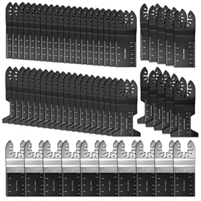 Image of 60PCS Wood Metal Cutting Oscillating Saw Blades Universal Quick Release Multitool Accessories for Bosch Craftsman Dremel Fein Ridgid Tch Makita