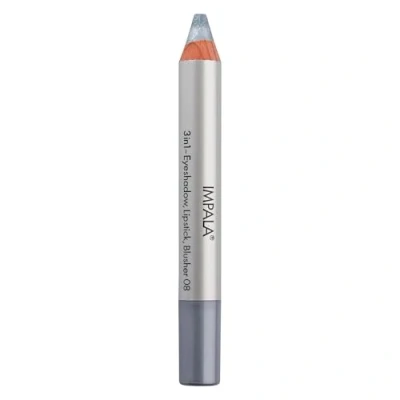 Image of IMPALA 3 in 1 Jumbo Pencil, Color 08 Silver Eyeshadow, Lipstick, and Blush Perfect Blending Soft Long Lasting Texture Intense Colors Easy to Apply