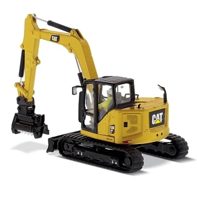 Image of Diecast Masters Hydraulic Cat 85592 Caterpillar Midi Excavator 309 CR Mini HEX, Scale 1:50, Approx. 11.9 x 4.9 5.2 cm, Ages 14+, Yellow
