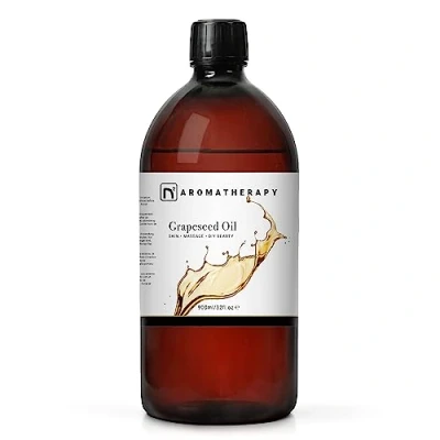 Image of n2 Aromatherapy Grapeseed Oil 900ml for Hair, Skin, Massage, Face, Body Natural Skin Care, Carrier Oil, DIY Beauty and