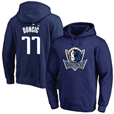 Image of Hoodies Men Casual Clothing Mavericks Blue Sweatshirt Unisex Long Sleeve Basketball Outdoor NBA Clothing,M