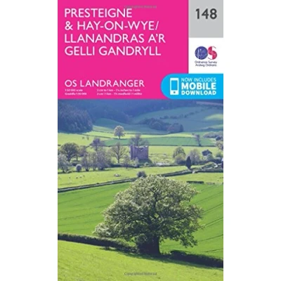 Image of OS Landranger 148 Presteigne &amp; Hay on Wye / Llanandras a&#039;r Gelli Gandryll Map