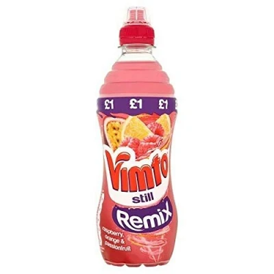 Image of Vimto Remix Raspberry, Orange &amp; Passionfruit Still Soft Drink Multipack (12 x 500ml) BBE: 31/08/2020