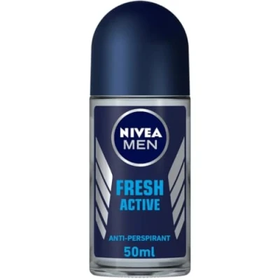 Image of NIVEA MEN Fresh Active Anti Perspirant Deodorant Roll On (50ml), Men&#039;s Deodorant, + Masculine Fragrance