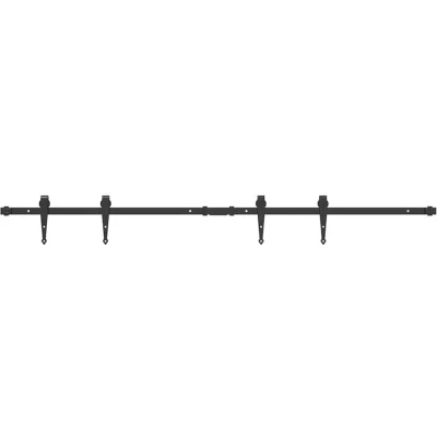 Image of vidaXL Sliding Cabinet Door Kit 152 cm Carbon Steel