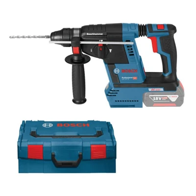 Image of Bosch Professional 18V System GBH 26 Cordless Rotary Hammer (SDS Plus, Impact Energy: 2.6 J, max. Drilling Diameter: Concrete/Steel/Wood 26/13/30 mm, in L BOXX 136)