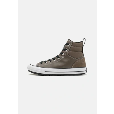 Image of Converse ALL STAR Berkshire Unisex Hightop trainers, Size: 4, Engine smoke/black/white Leather and textile