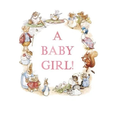 Image of Beatrix Potter Baby Girl Blank Greeting Card