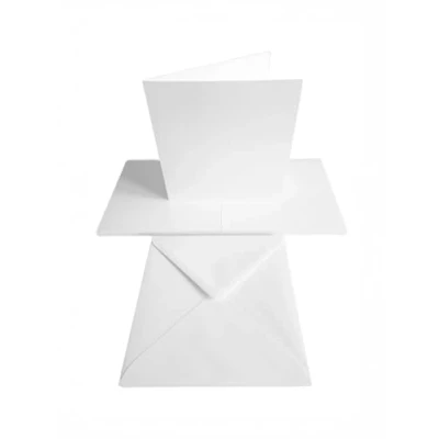Image of 10 x Watercolour Single Fold Greeting Cards 6&quot; 300gsm High White with Envelopes CL054